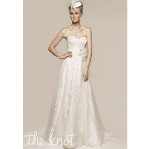 Floral Embroidery Lace-up Sweetheart Ball Gown